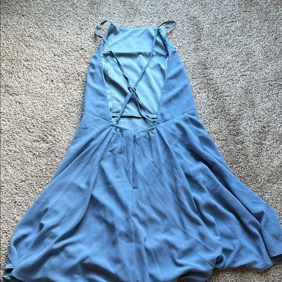 Lulu's Sky Blue Spaghetti Strap Dress - Picture 4 of 5